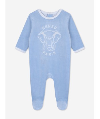 KENZO Baby Elephant Babygrow Gift Set in Blue 2023