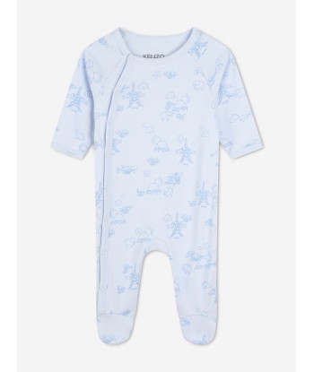 KENZO Baby Boys Paris Babygrow Set in Blue (2 Pack) de pas cher