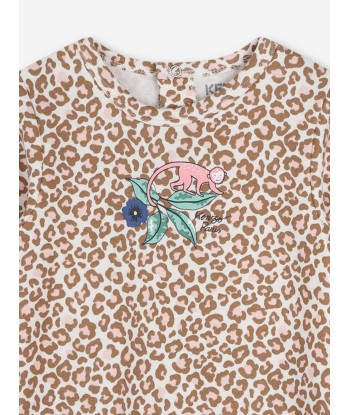 KENZO Baby Girls Leopard Babygrow in Pink 50% de réduction en Octobre 2024