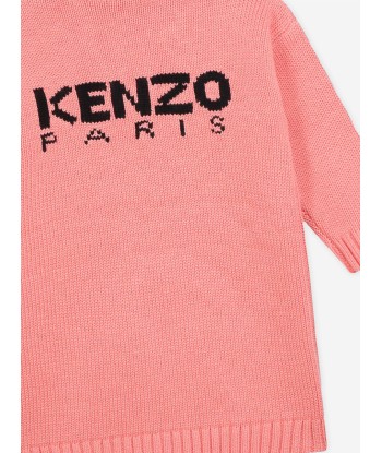 KENZO Baby Girls Boke Flower Knitted Dress in Pink votre