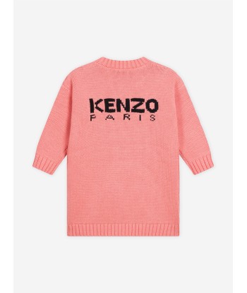 KENZO Baby Girls Boke Flower Knitted Dress in Pink votre