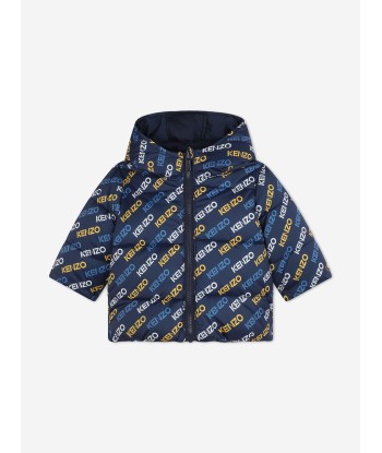 KENZO Baby Boys Reversible Puffer Jacket in Navy acheter en ligne