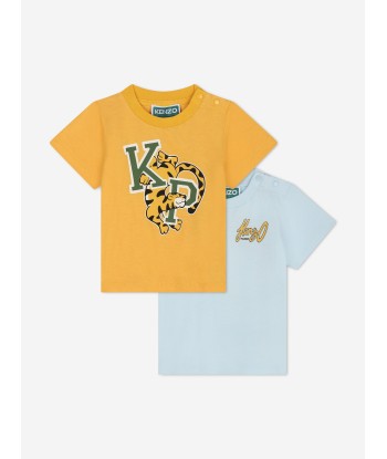 KENZO Baby Boys Set Of 2 T-Shirts in Multicolour chez Cornerstreet bien 