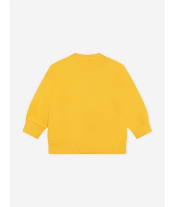 KENZO Baby Boys Tiger Logo Sweatshirt in Yellow livraison gratuite