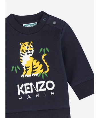 KENZO Baby Boys Kotora Logo Sweatshirt in Navy meilleur choix