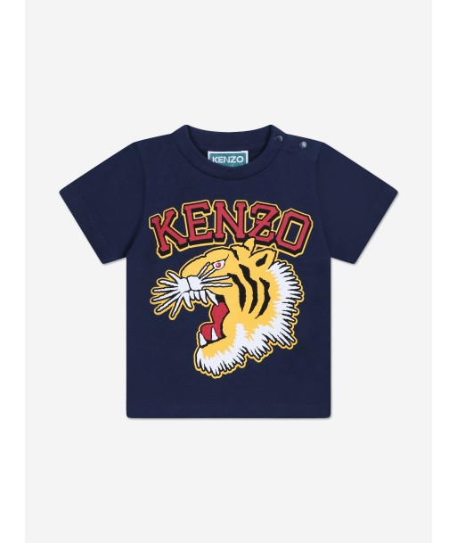 KENZO Baby Boys Tiger Logo T-Shirt in Navy Par le système avancé 