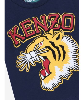 KENZO Baby Boys Tiger Logo T-Shirt in Navy Par le système avancé 