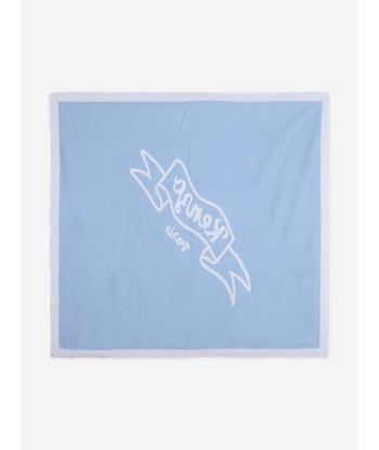 KENZO Baby Boys Logo Blanket in Blue pas chere