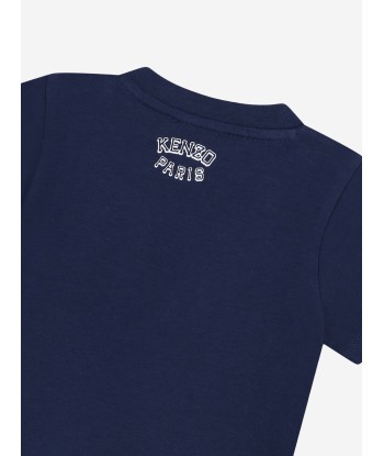 KENZO Baby Boys Tiger Logo T-Shirt in Navy Par le système avancé 