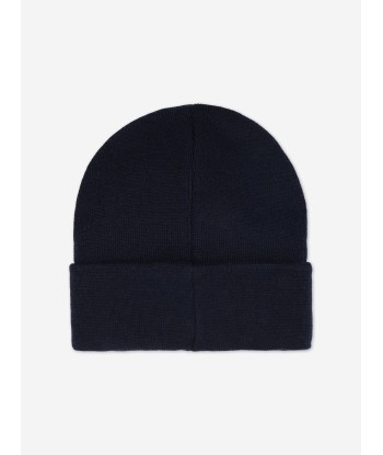 KENZO Kids Knitted Logo Beanie Hat in Navy suggérées chez