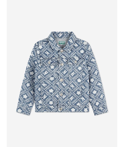 KENZO Kids Logo Denim Jacket in Blue la livraison gratuite