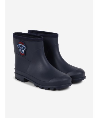 KENZO Kids Elephant Rain Boots in Navy les ctes