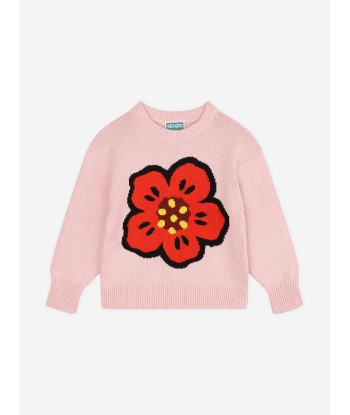 KENZO Girls Boke Flower Jumper in Pink Les magasins à Paris