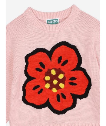 KENZO Girls Boke Flower Jumper in Pink Les magasins à Paris