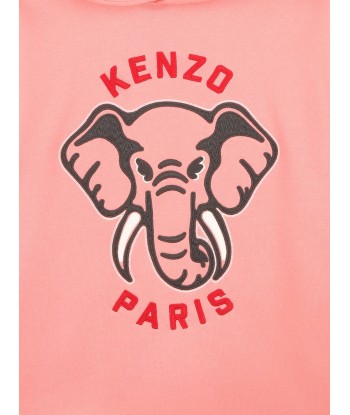 KENZO Girls Elephant Hooded Sweater Dress in Pink s'inspire de l'anatomie humaine