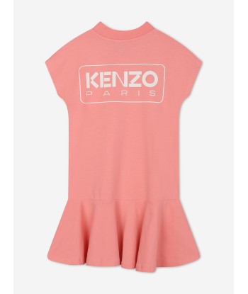 KENZO Girls Logo Print Jersey Dress in Pink Vous souhaitez 