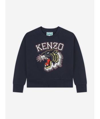 KENZO Girls Tiger Logo Sweatshirt in Navy 2 - 3 jours ouvrés.