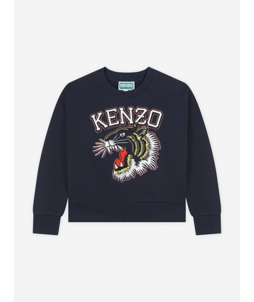 KENZO Girls Tiger Logo Sweatshirt in Navy 2 - 3 jours ouvrés.