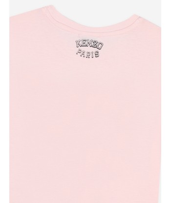 KENZO Girls Tiger Logo Jersey Dress in Pink d'Europe débarque