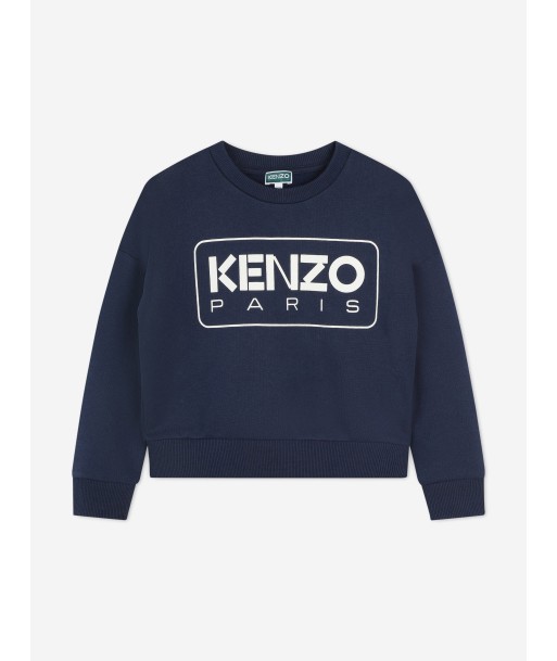 KENZO Girls Logo Print Sweatshirt in Navy 50% de réduction en Octobre 2024