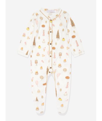 Atelier Choux Baby Carousel Swaddle Bib And Sweetie Pie Playsuit in White Découvrez la collection