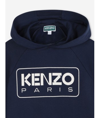 KENZO Girls Hooded Sweater Dress in Navy meilleur choix