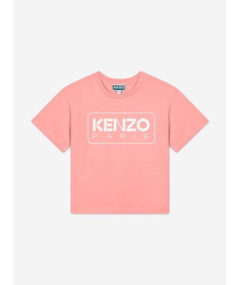 KENZO Girls Logo Print T-Shirt in Pink Dans la société mordern