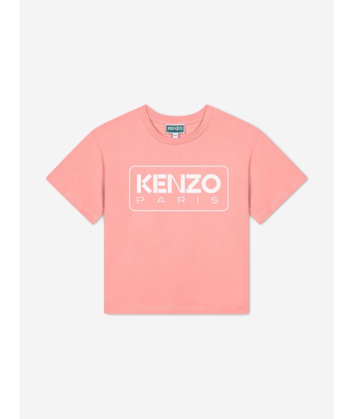 KENZO Girls Logo Print T-Shirt in Pink Dans la société mordern