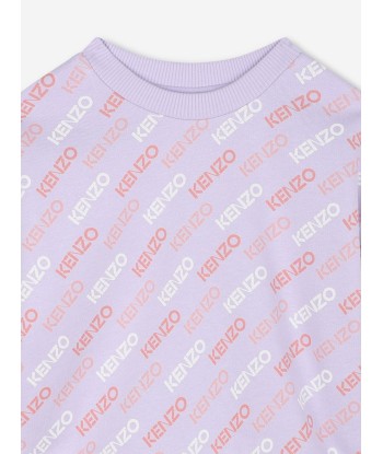 KENZO Girls Logo Print Sweatshirt in Purple les ctes