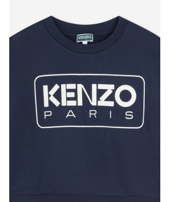 KENZO Girls Logo Print Sweatshirt in Navy 50% de réduction en Octobre 2024