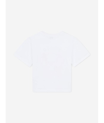 KENZO Girls Elephant Logo T-Shirt in White Jusqu'à 80% De Réduction