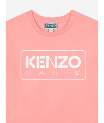 KENZO Girls Logo Print T-Shirt in Pink Dans la société mordern