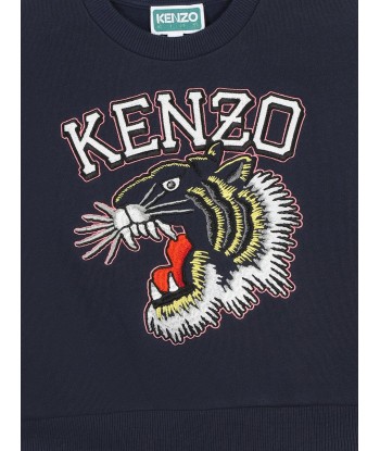 KENZO Girls Tiger Logo Sweatshirt in Navy 2 - 3 jours ouvrés.