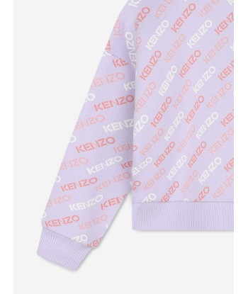 KENZO Girls Logo Print Sweatshirt in Purple les ctes