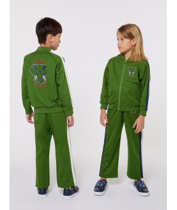 KENZO Kids Elephant Track Pants in Green de la marque