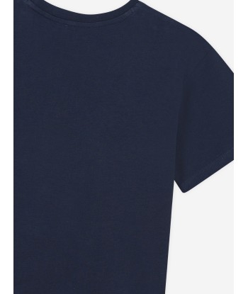 KENZO Girls Elephant Logo T-Shirt in Navy À commander