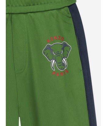 KENZO Kids Elephant Track Pants in Green de la marque