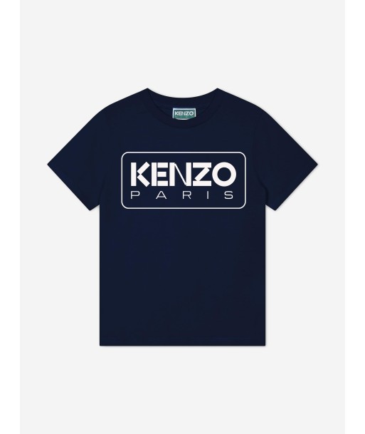 KENZO Kids Logo Print T-Shirt in Navy pas cher chine