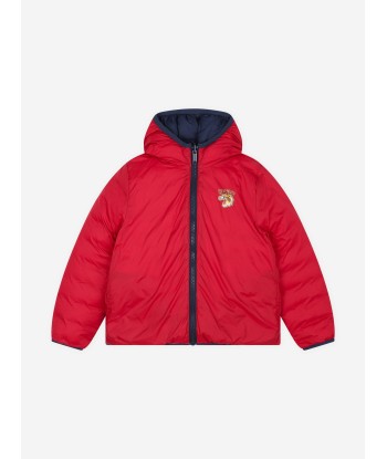 KENZO Kids Reversible Down Jacket in Navy la chaussure