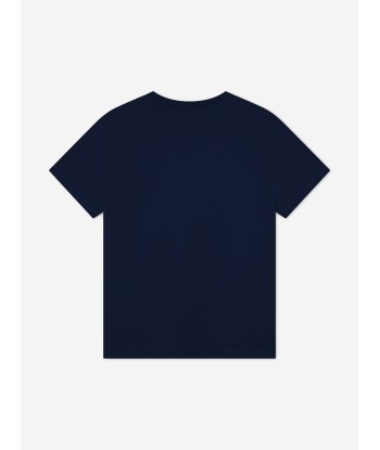 KENZO Kids Logo Print T-Shirt in Navy pas cher chine