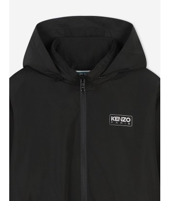 KENZO Kids Logo Print Track Jacket in Black en ligne