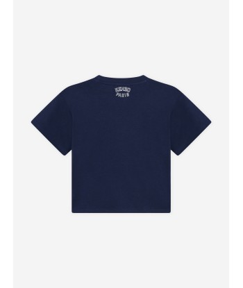 KENZO Boys Tiger Logo T-Shirt in Navy le concept de la Pate a emporter 