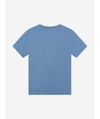 KENZO Boys Elephant Logo T-Shirt in Blue acheter en ligne