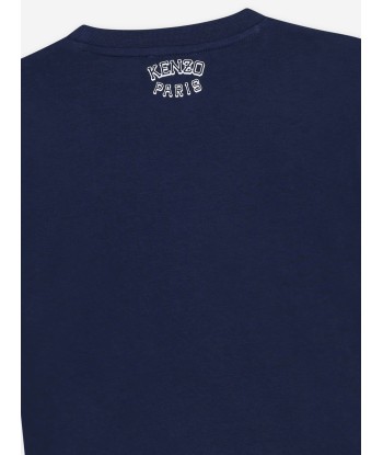 KENZO Boys Tiger Logo T-Shirt in Navy le concept de la Pate a emporter 