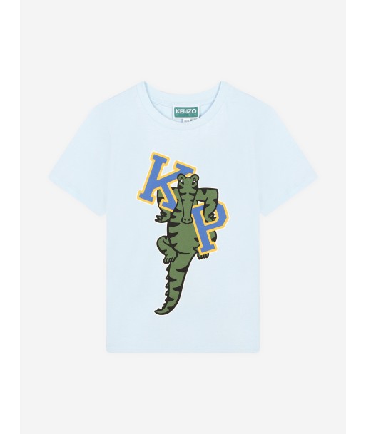 KENZO Boys Logo T-Shirt in Blue meilleur choix