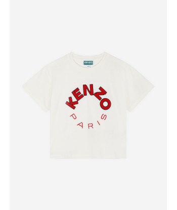 KENZO Boys Logo T-Shirt in Ivory paiement sécurisé