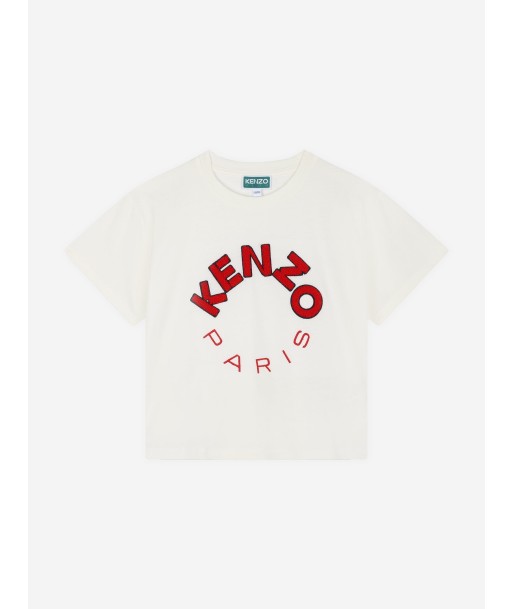 KENZO Boys Logo T-Shirt in Ivory paiement sécurisé