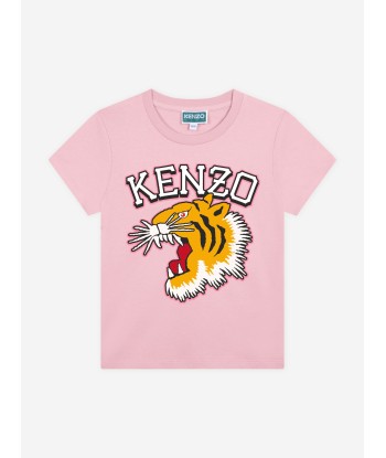 KENZO Girls Tiger Logo T-Shirt in Pink Le MVP de beaucoup