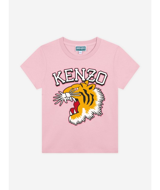 KENZO Girls Tiger Logo T-Shirt in Pink Le MVP de beaucoup