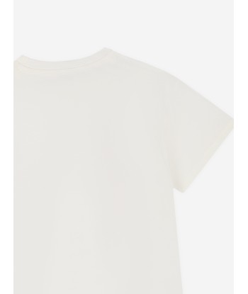 KENZO Boys Logo T-Shirt in Ivory paiement sécurisé